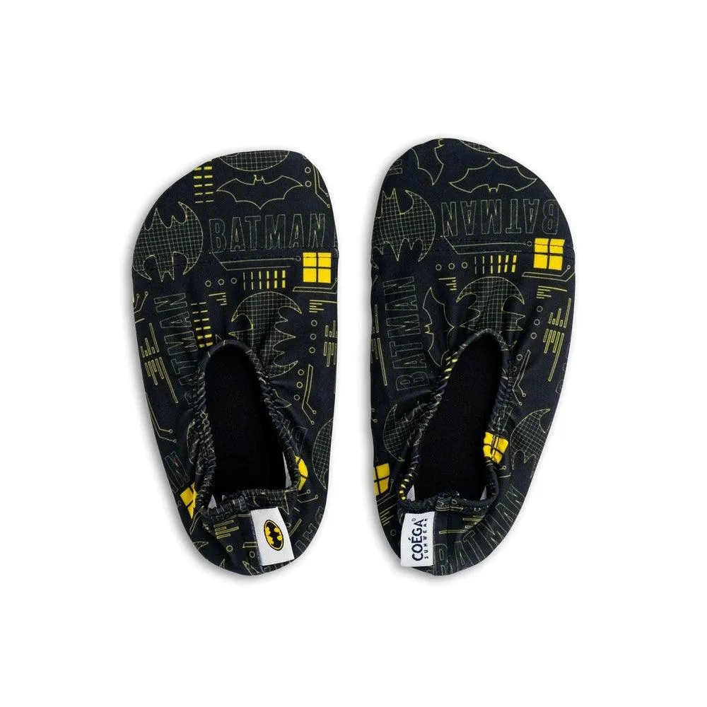 COEGA Boy's Pool Shoes - Warner Brothers 2021 Large - Black Digital Batman