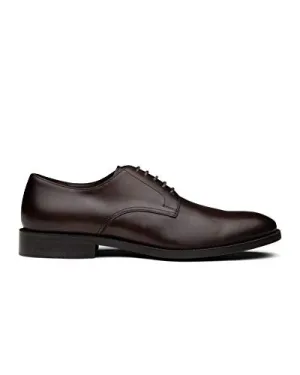 Dunross & Sons Mason Men's Classic Oxford. Premium Lace-Up Dress Shoes with a Breathable Naturally Tanned Leather Lining and Durable Non-Slip Rubber Sole. (8, Espresso)