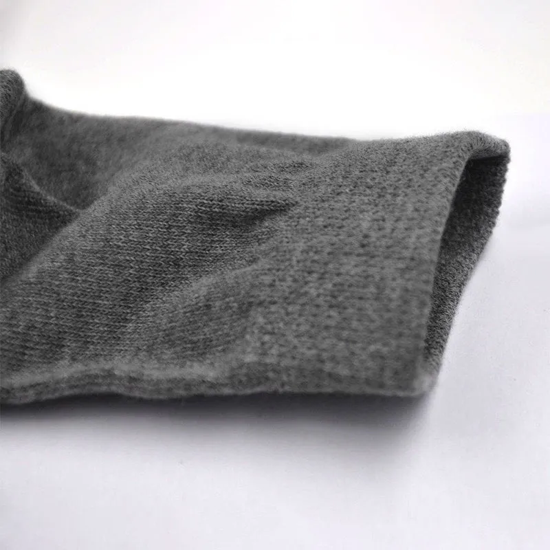 Plain Black Crew Socks for Men - 5 Pairs